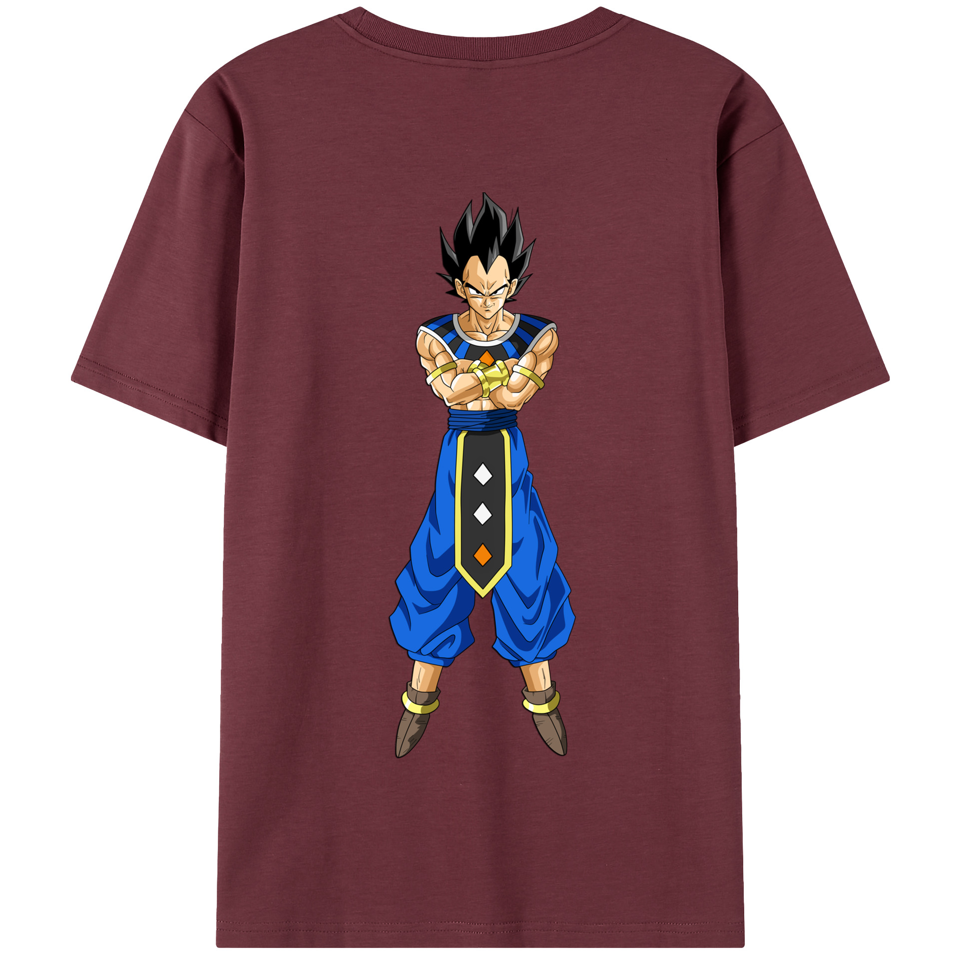 （画像用） ドラゴンボール ベジータ四世（Bejīta Yonsei）DRAGON BALL Vegeta IV 綿100％半袖Tシャツ（背面プリント）